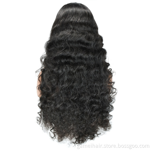 Cheap 250% Density 360 Transparent Lace Front Wig Loose Wave Brazilian Remy Hair